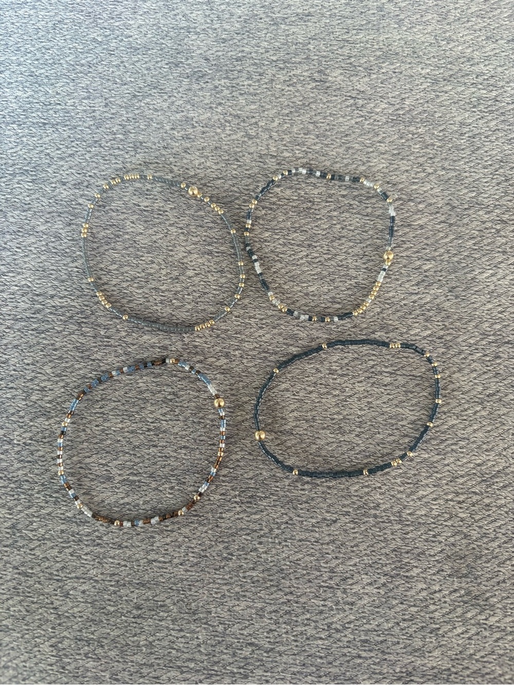 Enewton hope Stretch Beaded Bracelet Set in Black and Gold - Women's Jewelry